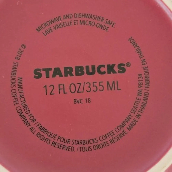 Starbucks Valentine's Day‎ Double Hearts Ceramic Mug 2018 - Picture 7 of 8